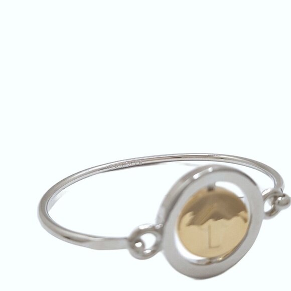 Carolee Up Arrow Silver Tone Double Sided Charm Bangle Bracelet - Picture 6 of 7